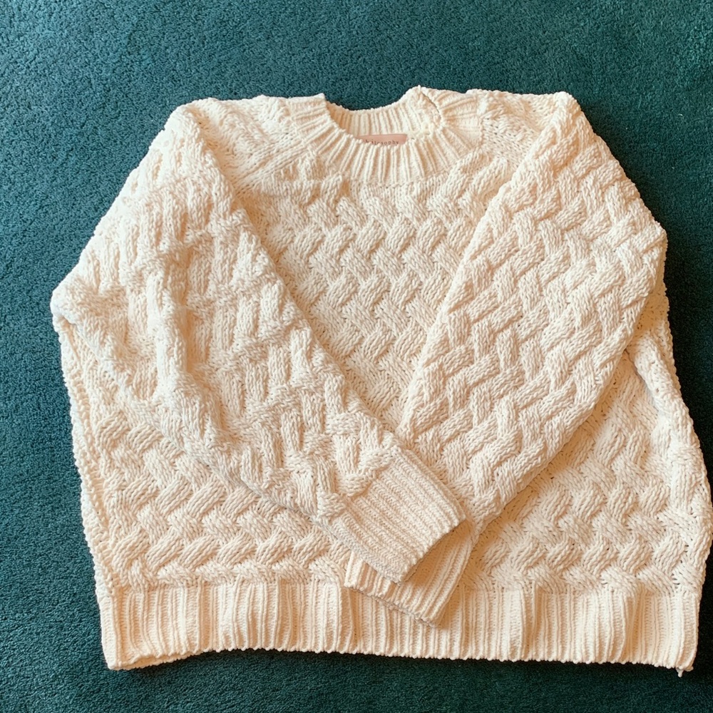 Cozy Cream Cable Knit Sweater by Philosophy